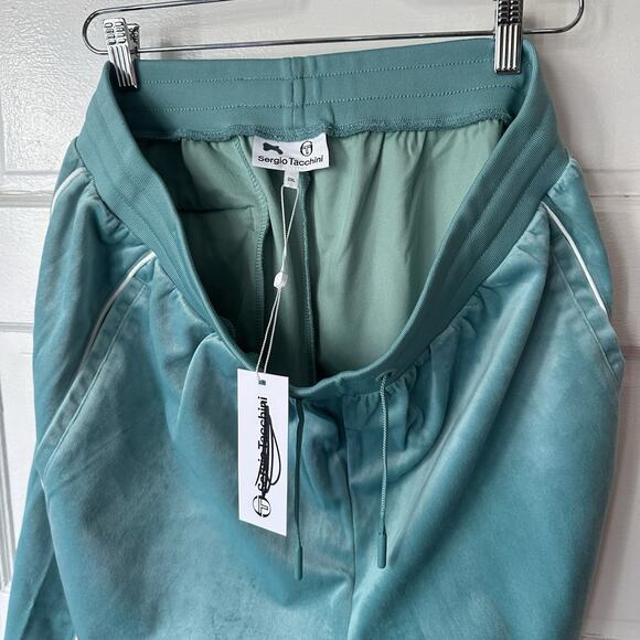 Sergio Tacchini Men's Shorts 2XL Velour Athletic Sovana Aquamarine NWT Tennis - Picture 9 of 14